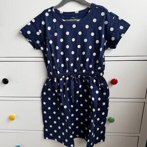 The dot everyday dress in sunwashed navy/ivory from Primary
